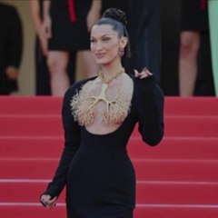Bella Hadid Paired the Tiniest Cardigan With the Biggest Hair in Her Latest Campaign