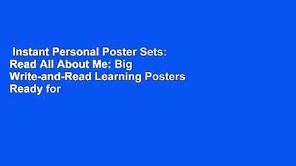Instant Personal Poster Sets: Read All About Me: Big Write-and-Read Learning Posters Ready for