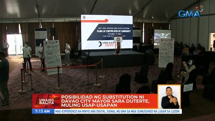 Posibilidad ng substitution ni Davao City Mayor Sara Duterte, muling usap-usapan | UB