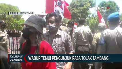 Wabup Jember Berdebat dengan Pengunjuk Rasa Tolak Tambang dan Tambak