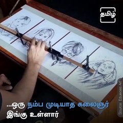 Meet This Unbelievable Artist Eduard Who Can Draw 4 Portraits All At Once