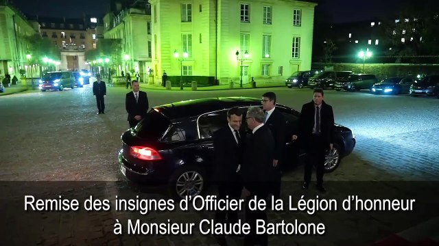 Remise des insignes d’Officier de la Légion d’Honneur à Claude Bartolone - Mercredi 18 décembre 2019