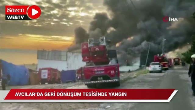 Avcılar’da bir geri dönüşüm tesisinde yangın çıktı