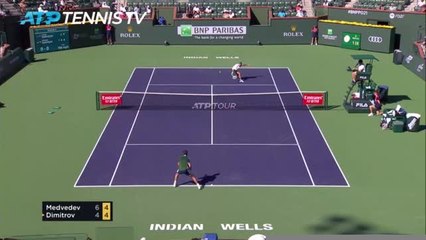 Indian Wells - Dimitrov sort Medvedev