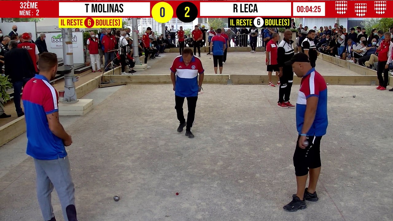 Une partie de costauds "Top Partie" 32e MOLINAS vs LECA : International à pétanque de Monaco - 9 octobre 2021