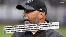 Raiders GM Mike Mayock Confident in Rich Bisaccia