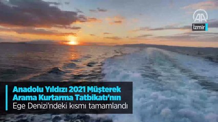 Anadolu Yıldızı 2021 Müşterek Arama Kurtarma Tatbikatı'nın Ege Denizi'ndeki kısmı tamamlandı
