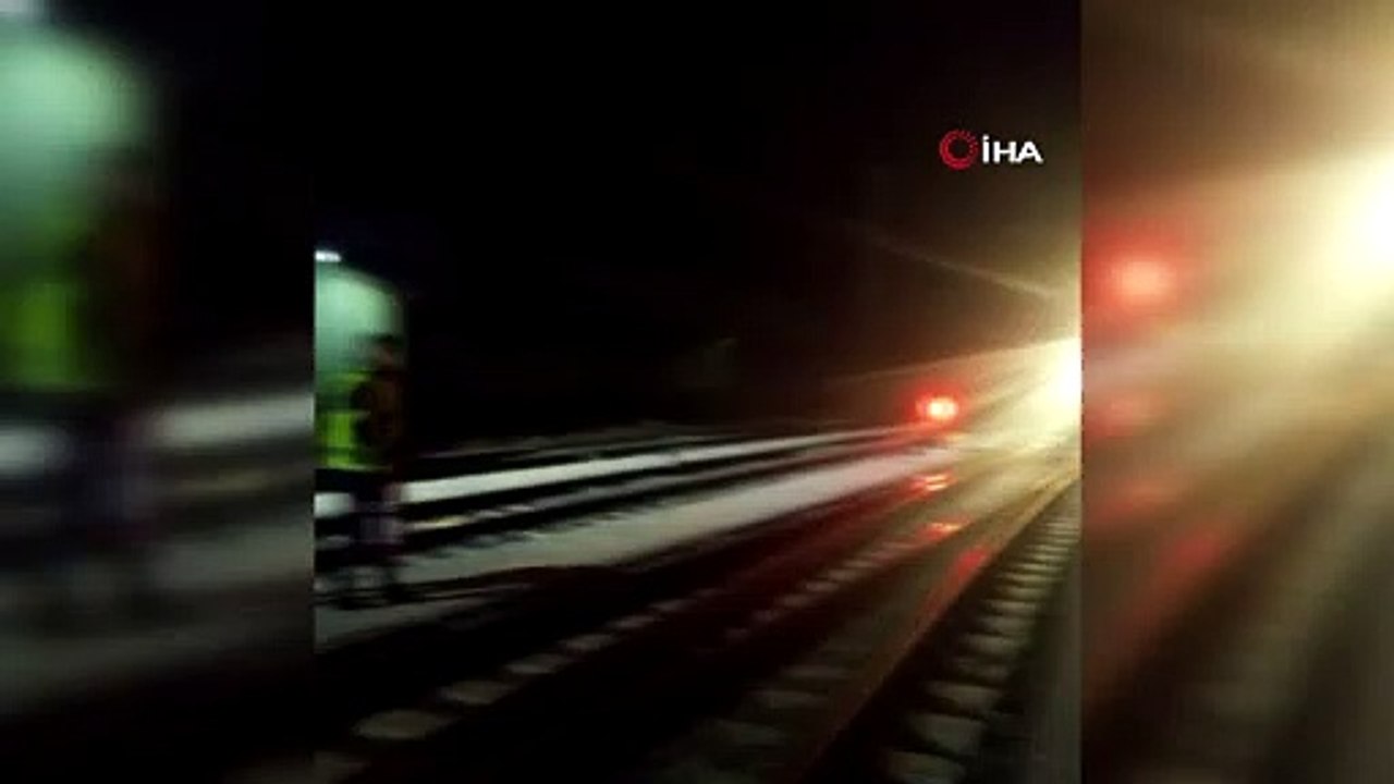 Tokat'ta yük treninin lokomotifinde yangın