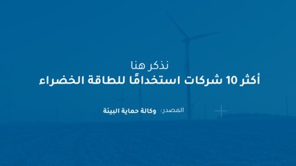 أكثر 10 شركات استخدامًا للطاقة الخضراء