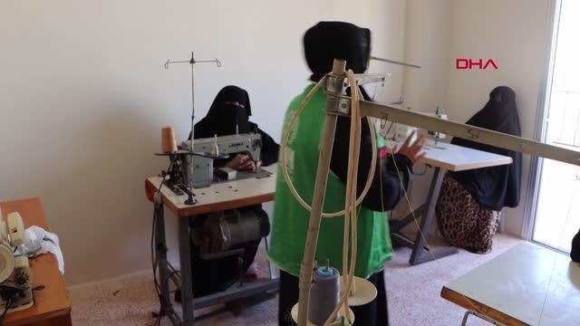 AFRİN'DE YETİM ANNELERİ İÇİN DİKİŞ NAKIŞ ATÖLYESİ AÇILDI
