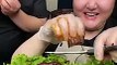 Grilled intestines mukbang eating show viral on tiktok