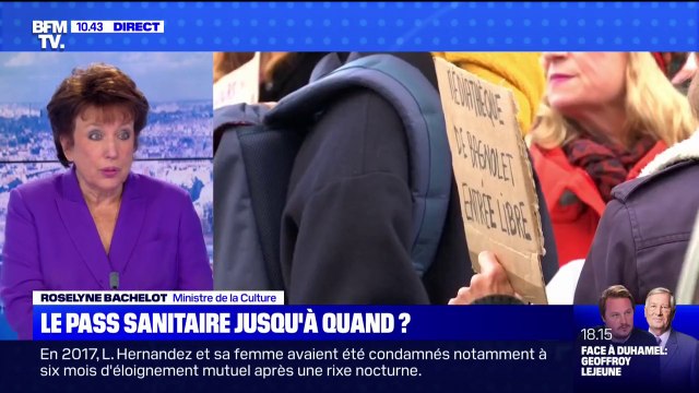 Roselyne Bachelot: C'est plutôt la crainte que le pass sanitaire puisse être levé prématurément qui agite le monde culturel