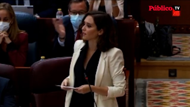 Díaz Ayuso llama sinvergüenzas a los miembros del PSOE