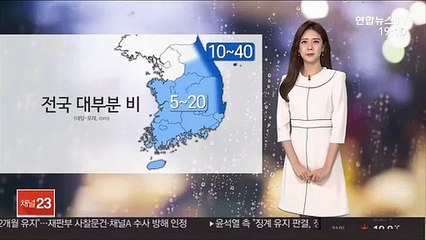 [날씨] 내일~주말 전국 비 수도권 제외…동해안 최고 40㎜