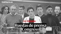 Ruedas de prensa de los portavoces parlamentarios en el Congreso
