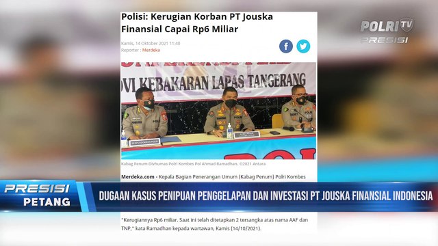 Berkas Perkara Kasus Penipuan Investasi PT. Jouska Finansial Dinyatakan Lengkap