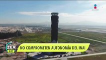 INAI defiende su autonomía tras críticas por visitar el Aeropuerto Felipe Ángeles
