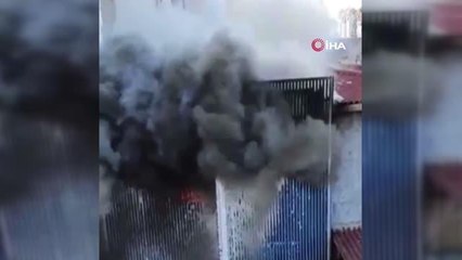 Süleymaniye'de iş yerinde korkutan yangın