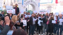 وقفة احتجاجية تنديدا بتكرار الاعتداءات على الصحفيين التونسيين