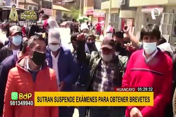 Huancayo: Continúan protestas tras suspensión de exámenes para obtener brevetes