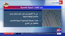 إكسترا نيوز تعرض تقريرا حول عيد القوات الجوية المصرية.. فيديو