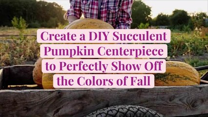 Create a DIY Succulent Pumpkin Centerpiece to Perfectly Show Off the Colors of Fall