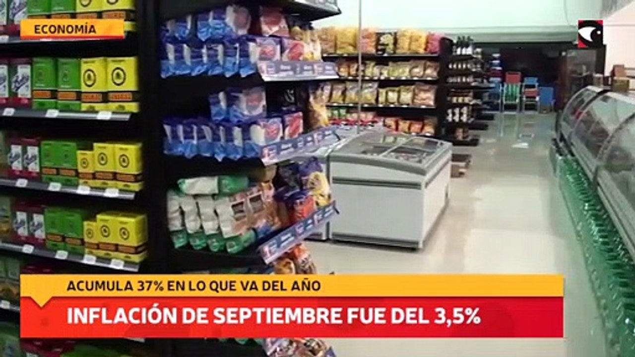 La inflación de septiembre fue del 3,5% y acumula 37% en lo que va del año
