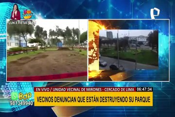 Vecinos de Mirones Bajos denuncian que están destruyendo su parque