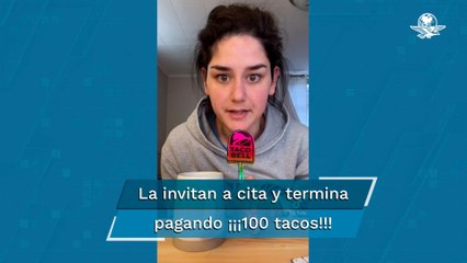 Mujer paga 100 tacos en lo que describe como la peor cita de su vida