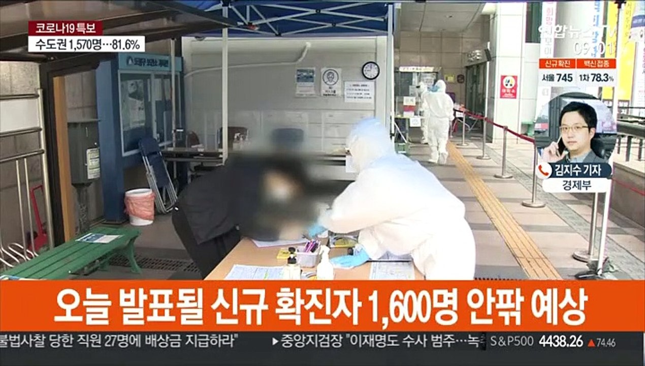 오늘 1,600명대 예상…오늘 마지막 거리두기안 발표
