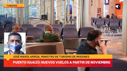 Tải video: Arrua confirmó la habilitación de nuevos vuelos a partir de noviembre que conectarán a Puerto Iguazú con provincias del norte del país