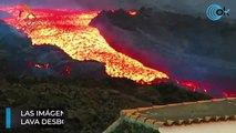 Las imágenes de un impresionante 'tsunami' de lava desbordándose del volca´n de La Palma