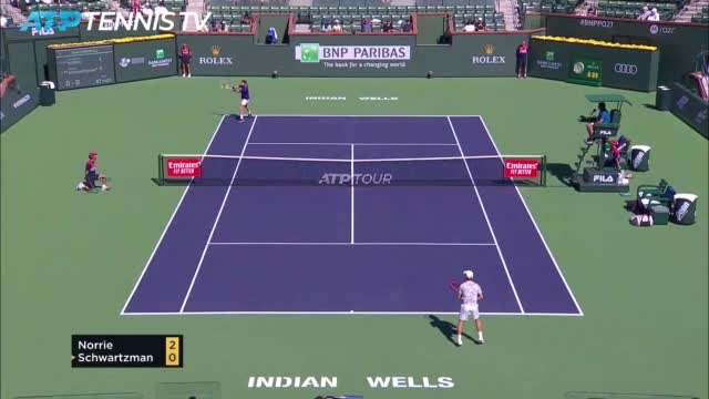 Indian Wells - Norrie balaie Schwartzman