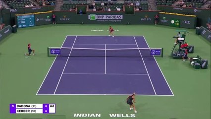 Descargar video: Badosa edges Kerber to reach last four in Indian Wells