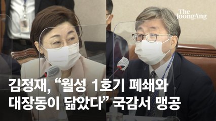 野 "몸통 은폐…월성 1호기 폐쇄와 대장동이 닮았다" 국감서 맹공