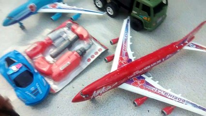 Unboxing Mainan, Truck, Pesawat,Mobil Polisi