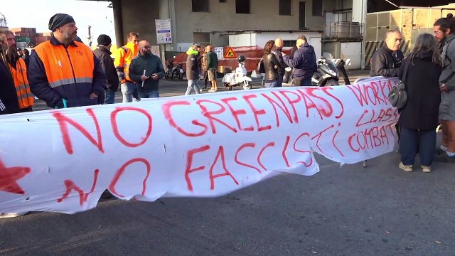 Genova, proteste no Green Pass: bloccato accesso al varco Etiopia in porto