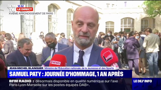 Jean-Michel Blanquer: Les élèves savent que la liberté doit être défendue, Samuel Paty est mort pour ça