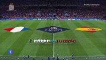 Himnos nacionales de Francia y España en la final de la Liga de Naciones 2020-21