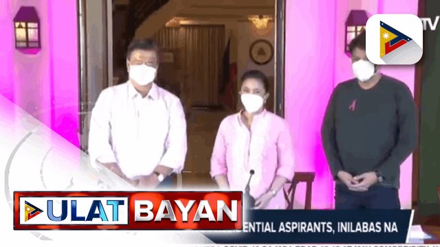 Senatorial slate ng presidential aspirants, inilabas na