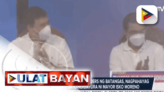 Sen. Recto at ilang local leaders ng Batangas, nagpahayag ng suporta sa kandidatura ni Mayor Isko Moreno