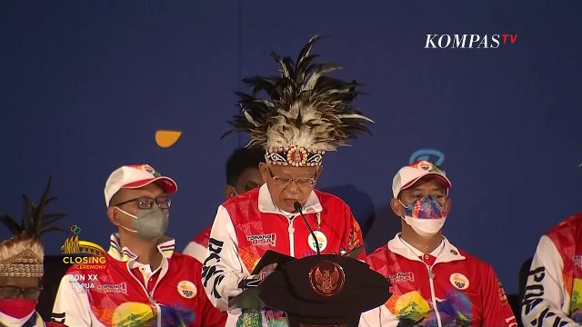 PON XX Resmi Ditutup, Ma'ruf Amin: Ini PON Tersulit tapi Masyarakat Papua Berhasil!