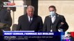 Hommage à Hubert Germain: Gérard Larcher, président du Sénat,  arrive aux Invalides