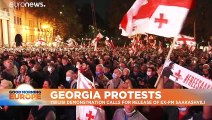 Mikheil Saakashvili: Thousands rally to call for release of Georgia's ex-president