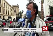 Periodistas realizan su trabajo desde la calle debido a la desatención del Gobierno