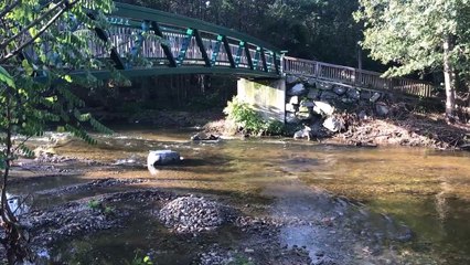 Les berges du lignon restaurées pour les marcheurs du chemin de Compostelle.