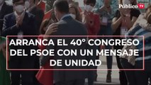 Arranca el 40º Congreso Federal del PSOE en València con un mensaje de unidad