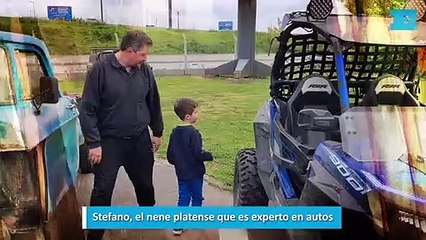 Stefano, el nene platense que es experto en autos