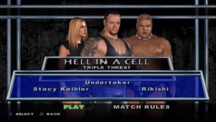 Here Comes the Pain Stacy Keibler(ovr 100) vs Undertaker vs Rikishi