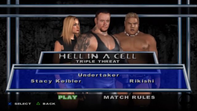 Here Comes the Pain Stacy Keibler(ovr 100) vs Undertaker vs Rikishi